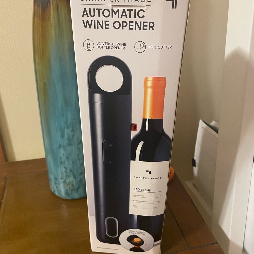 Sharper Image Black Electric Wine Opener